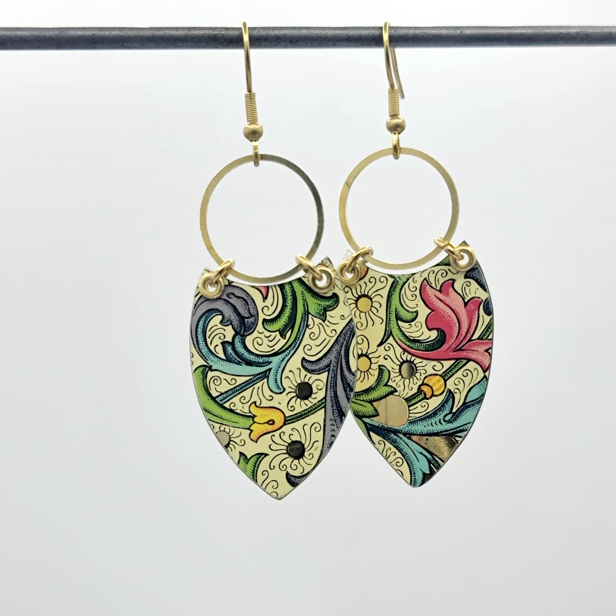 Florentine Collection - Repurposed Vintage Tin Earrings