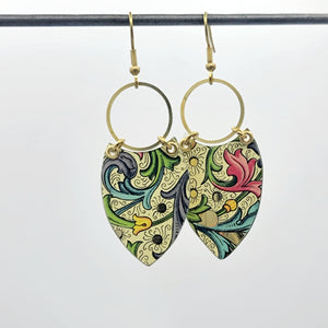 Florentine Collection - Repurposed Vintage Tin Earrings