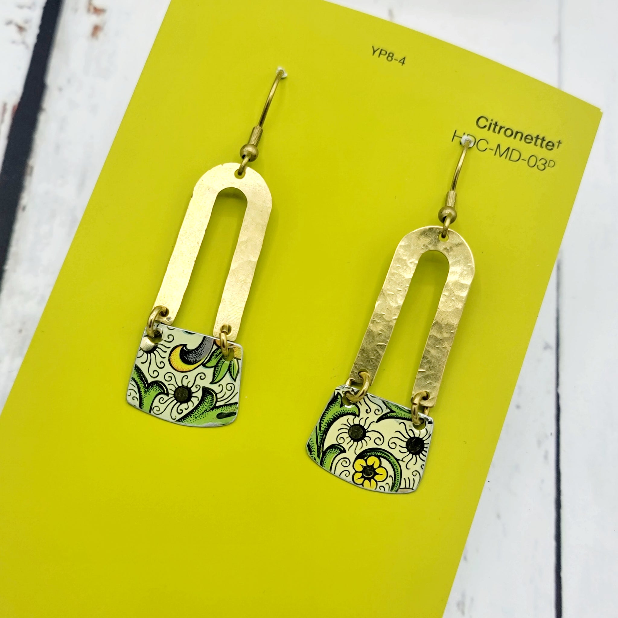 Florentine Collection - Repurposed Vintage Tin Earrings