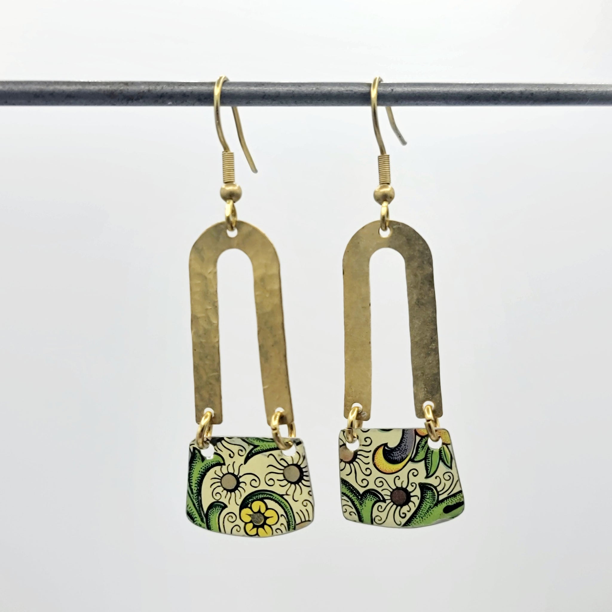 Florentine Collection - Repurposed Vintage Tin Earrings