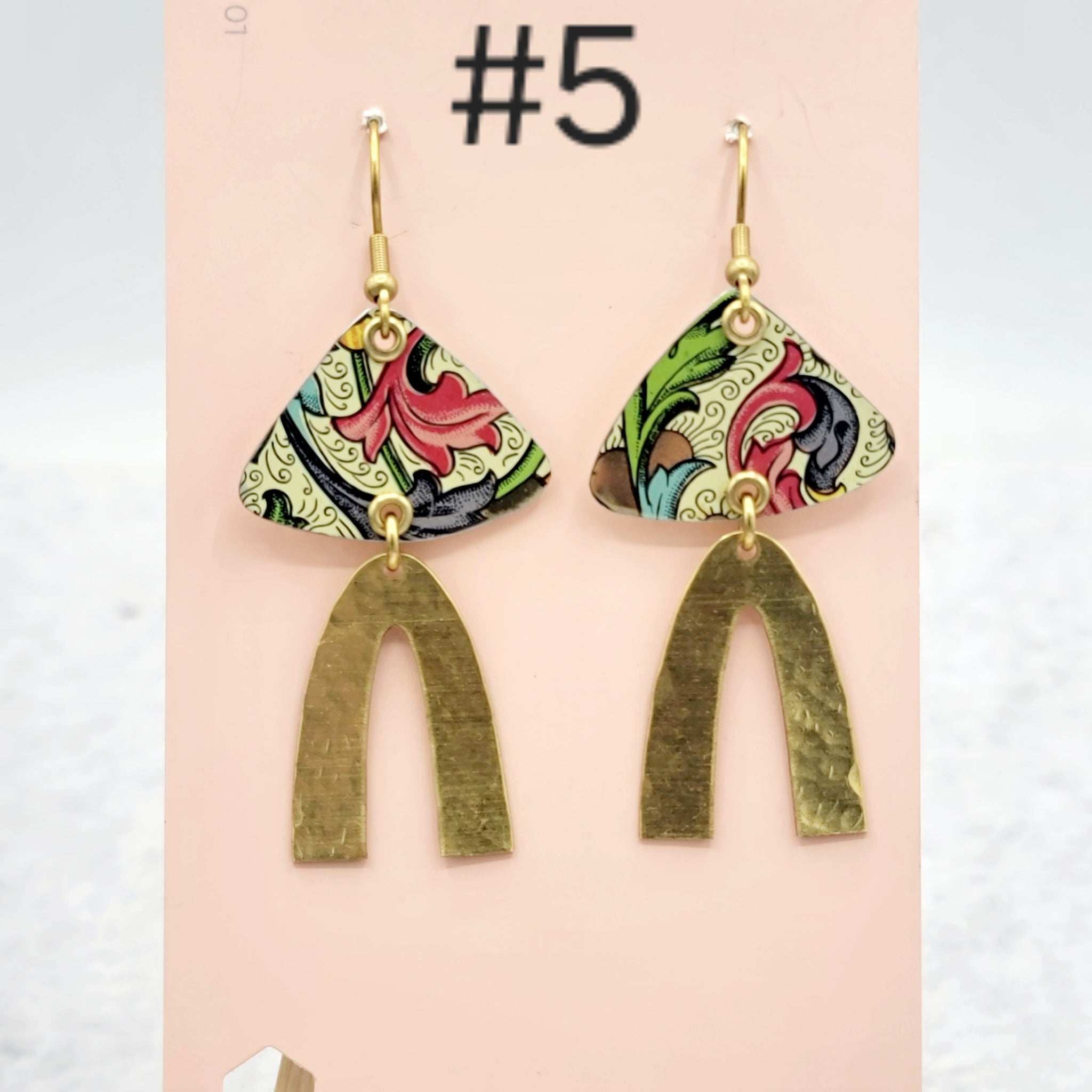 Florentine Collection - Repurposed Vintage Tin Earrings