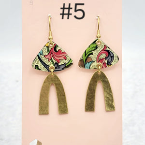 Florentine Collection - Repurposed Vintage Tin Earrings