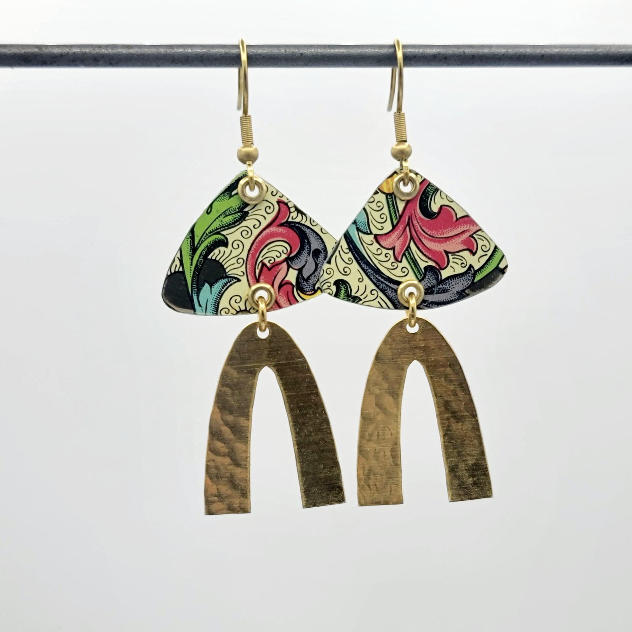 Florentine Collection - Repurposed Vintage Tin Earrings