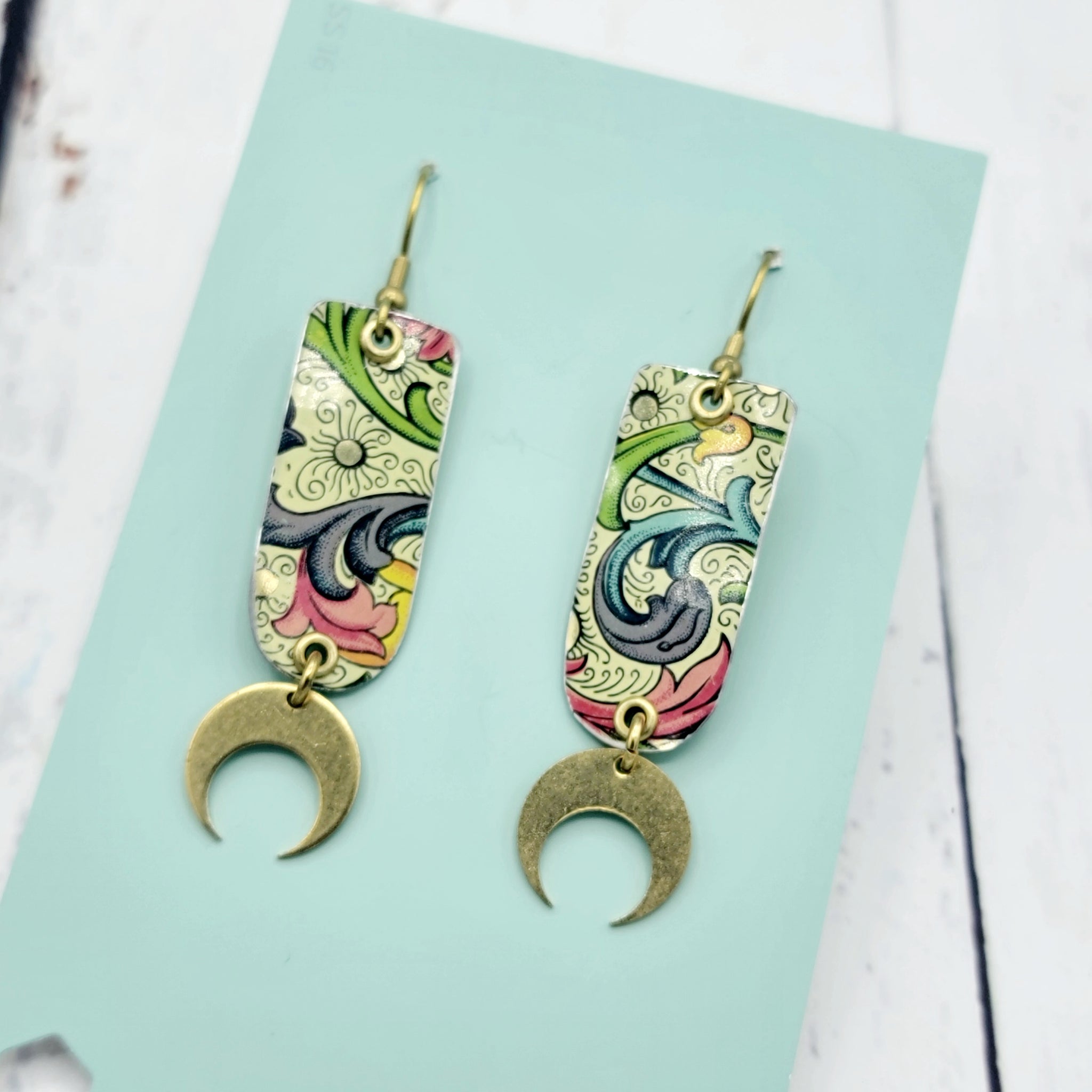 Florentine Collection - Repurposed Vintage Tin Earrings