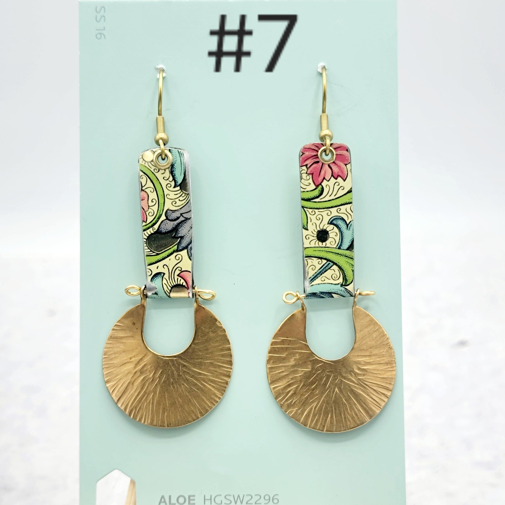 Florentine Collection - Repurposed Vintage Tin Earrings