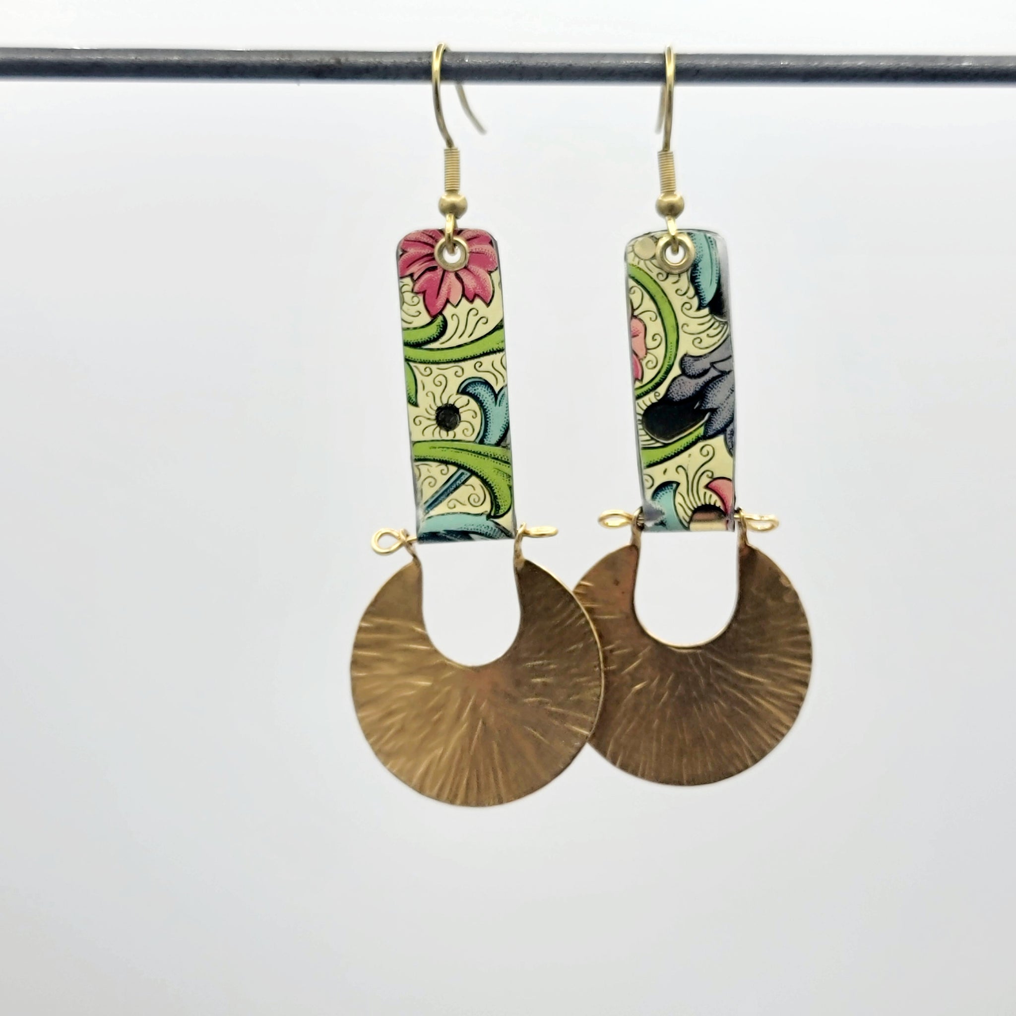 Florentine Collection - Repurposed Vintage Tin Earrings