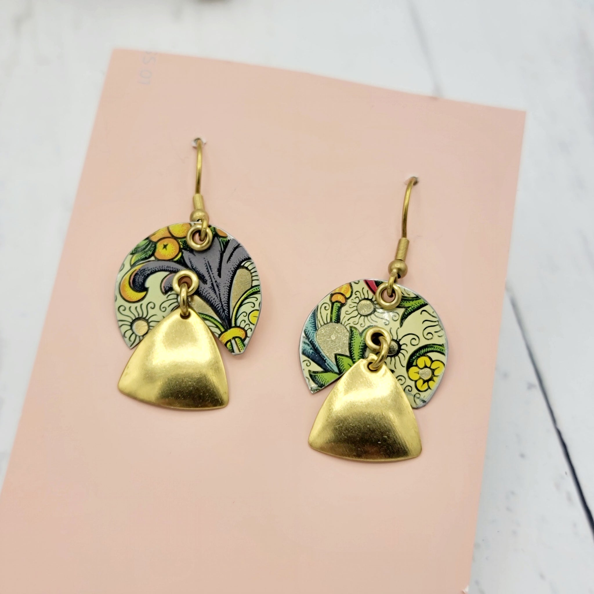 Florentine Collection - Repurposed Vintage Tin Earrings