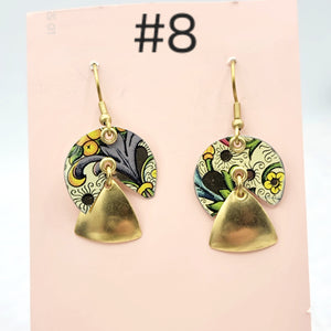 Florentine Collection - Repurposed Vintage Tin Earrings