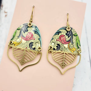 Florentine Collection - Repurposed Vintage Tin Earrings