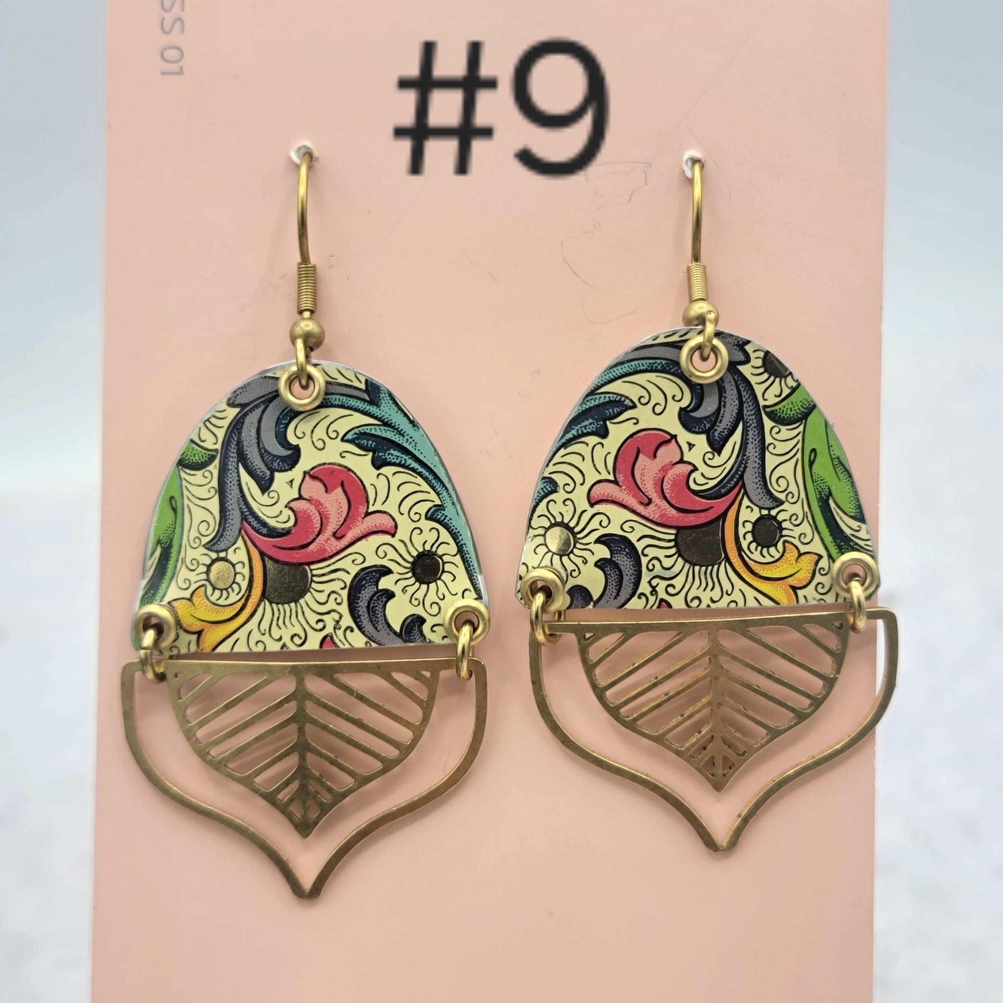 Florentine Collection - Repurposed Vintage Tin Earrings