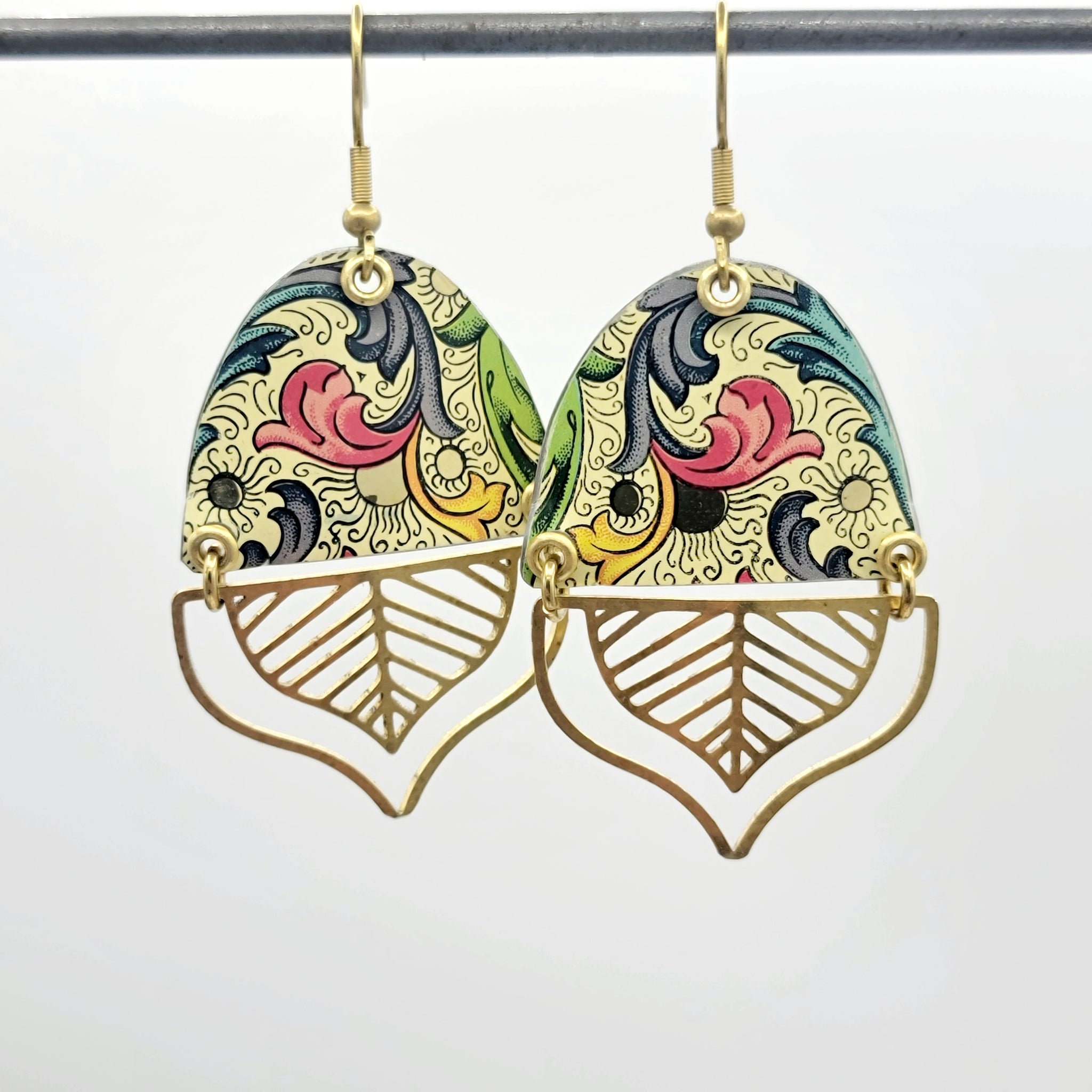 Florentine Collection - Repurposed Vintage Tin Earrings