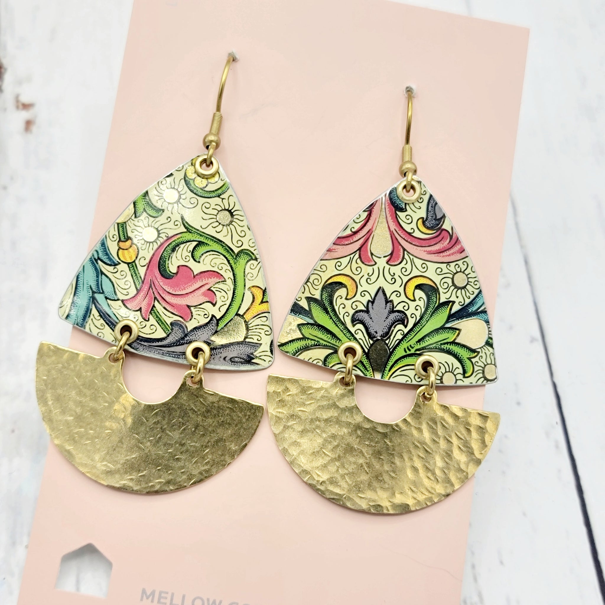 Florentine Collection - Repurposed Vintage Tin Earrings