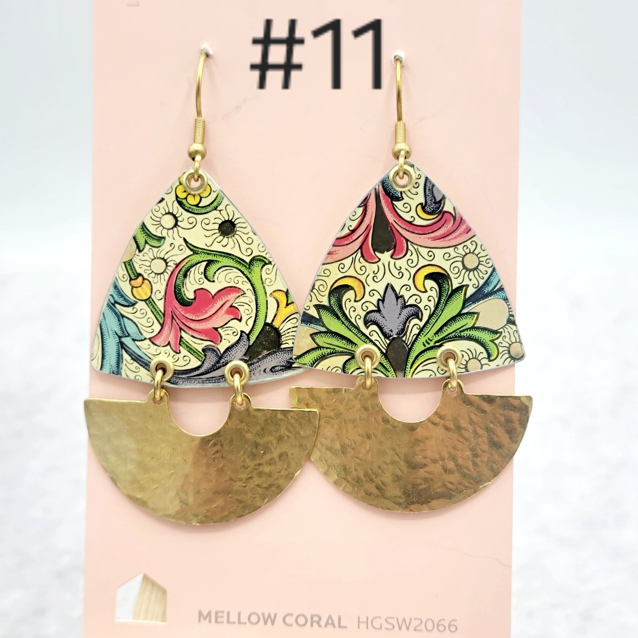 Florentine Collection - Repurposed Vintage Tin Earrings
