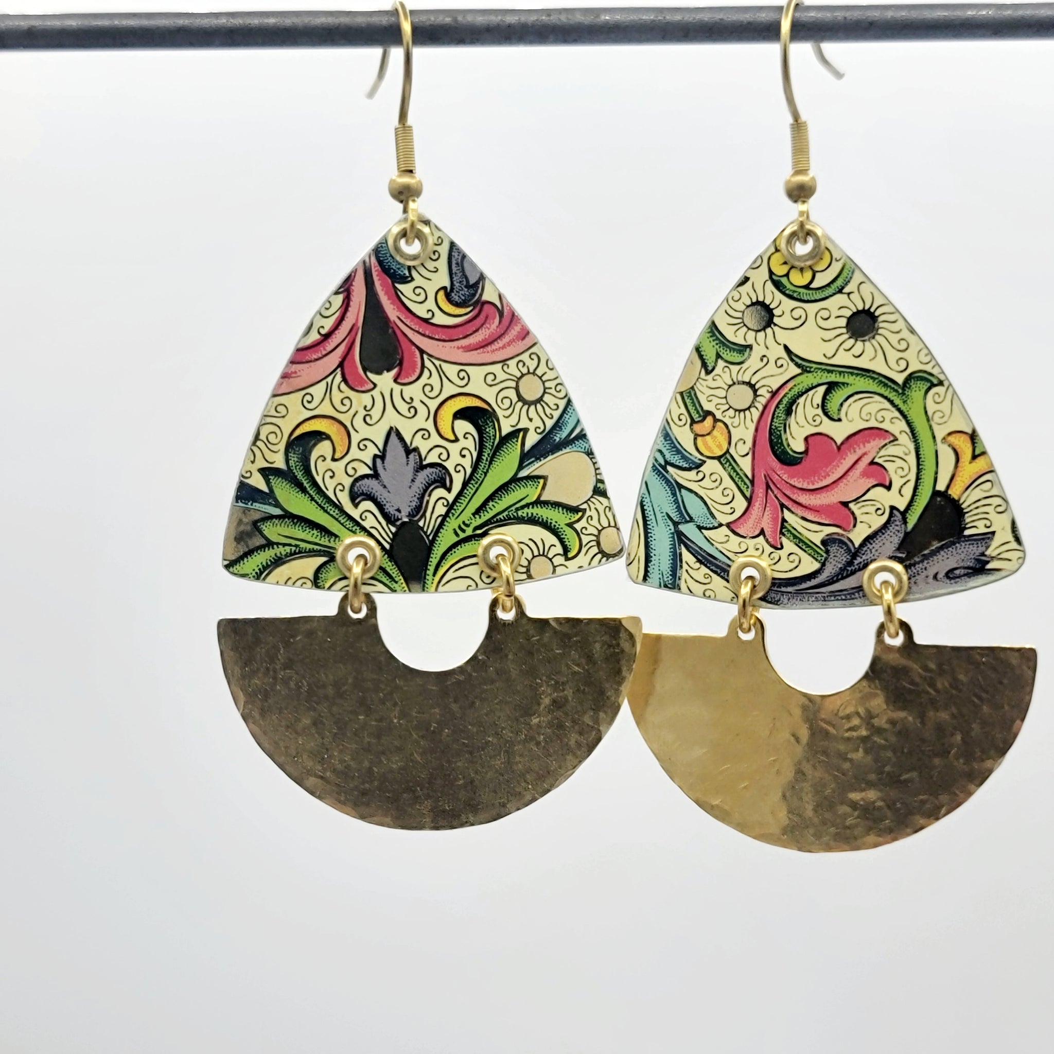 Florentine Collection - Repurposed Vintage Tin Earrings