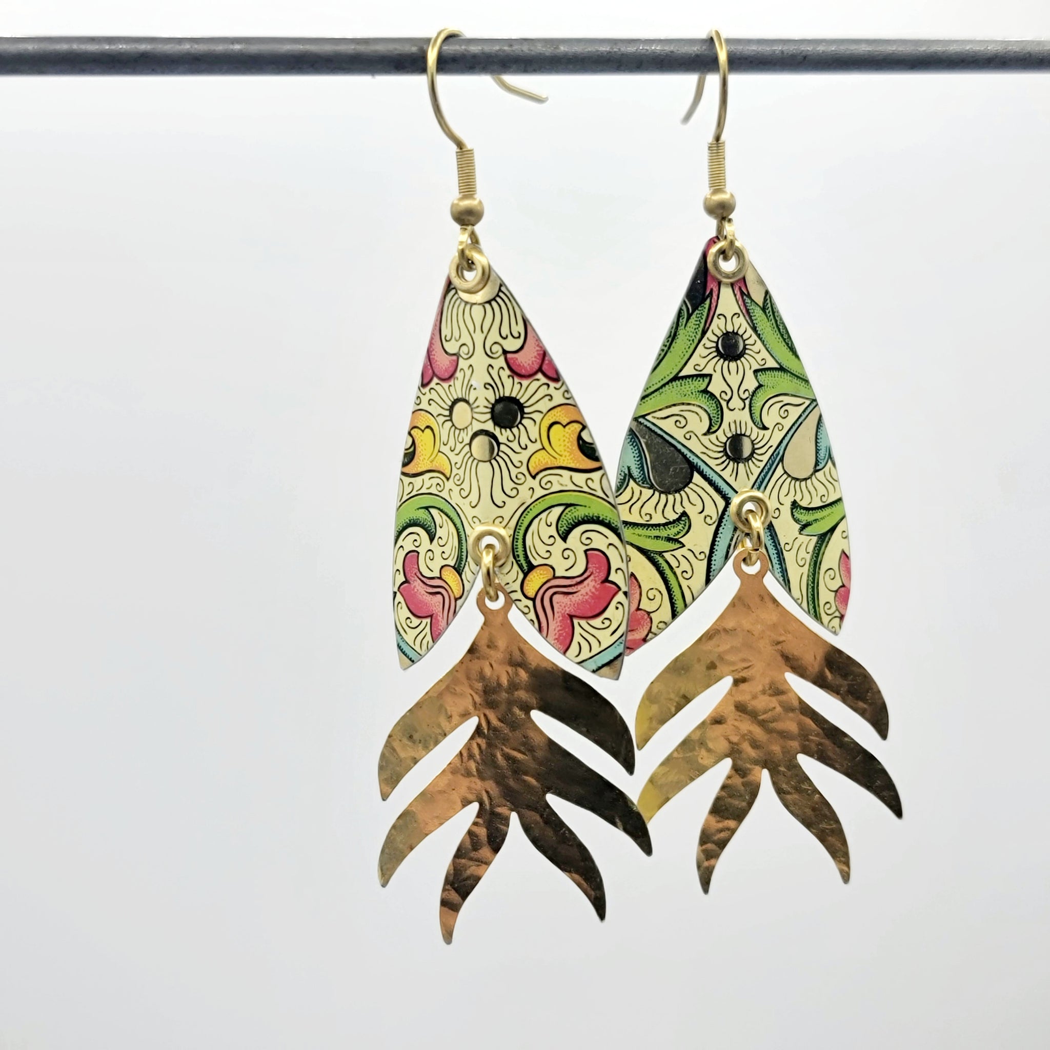 Florentine Collection - Repurposed Vintage Tin Earrings