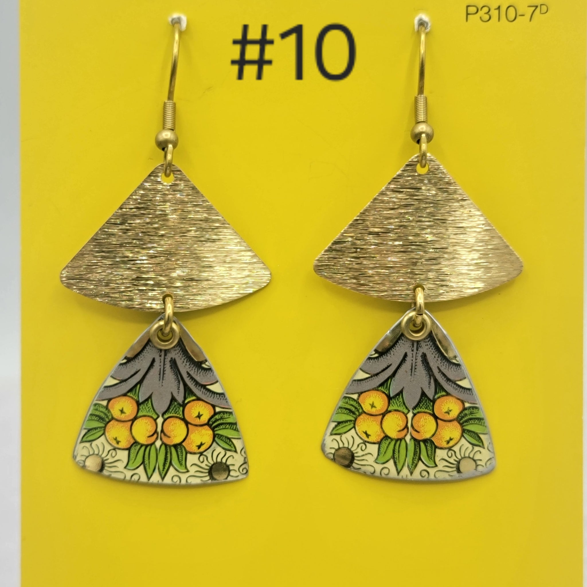 Florentine Collection - Repurposed Vintage Tin Earrings