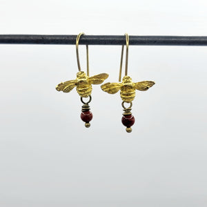 Tiny Honeybee Dangle Earrings