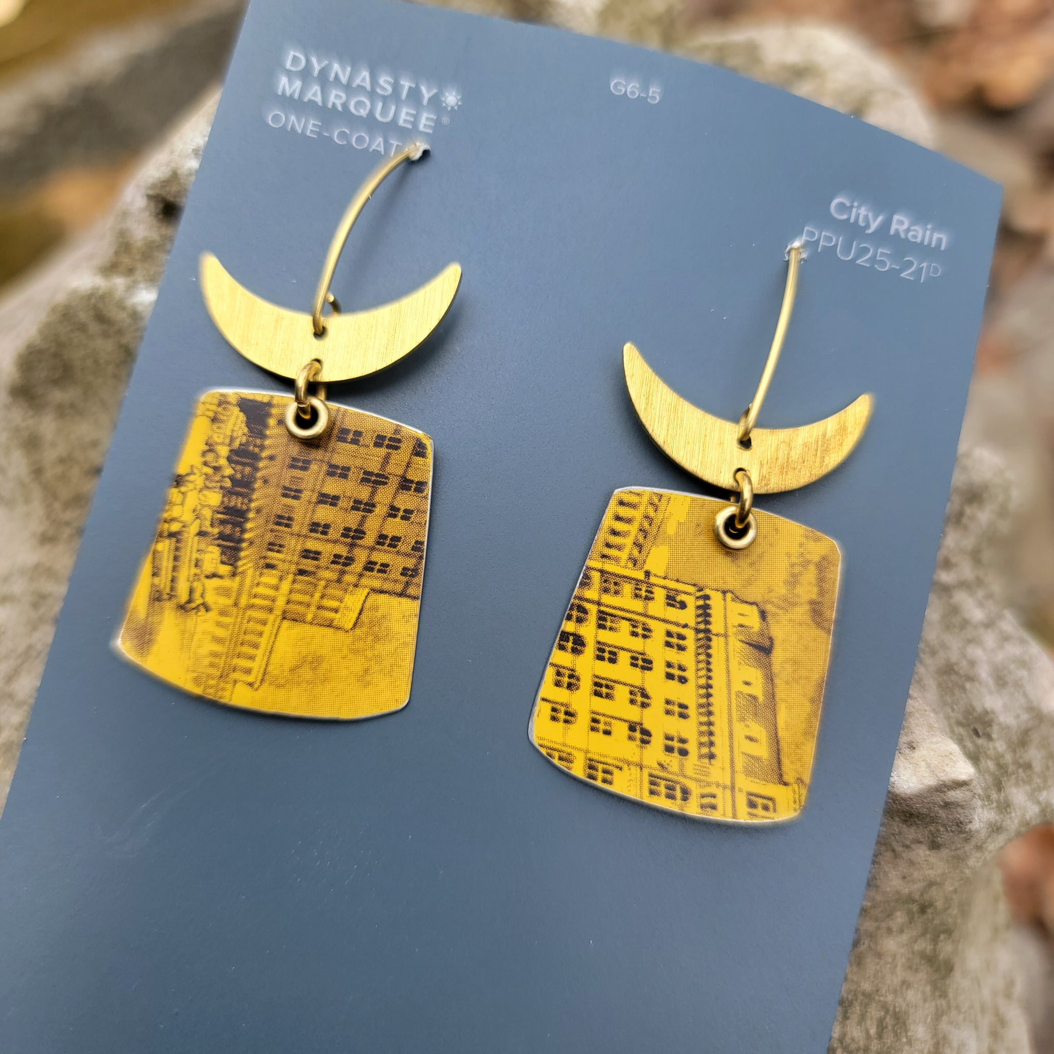 Old Timey Font Collection - Repurposed Vintage Tin Earrings