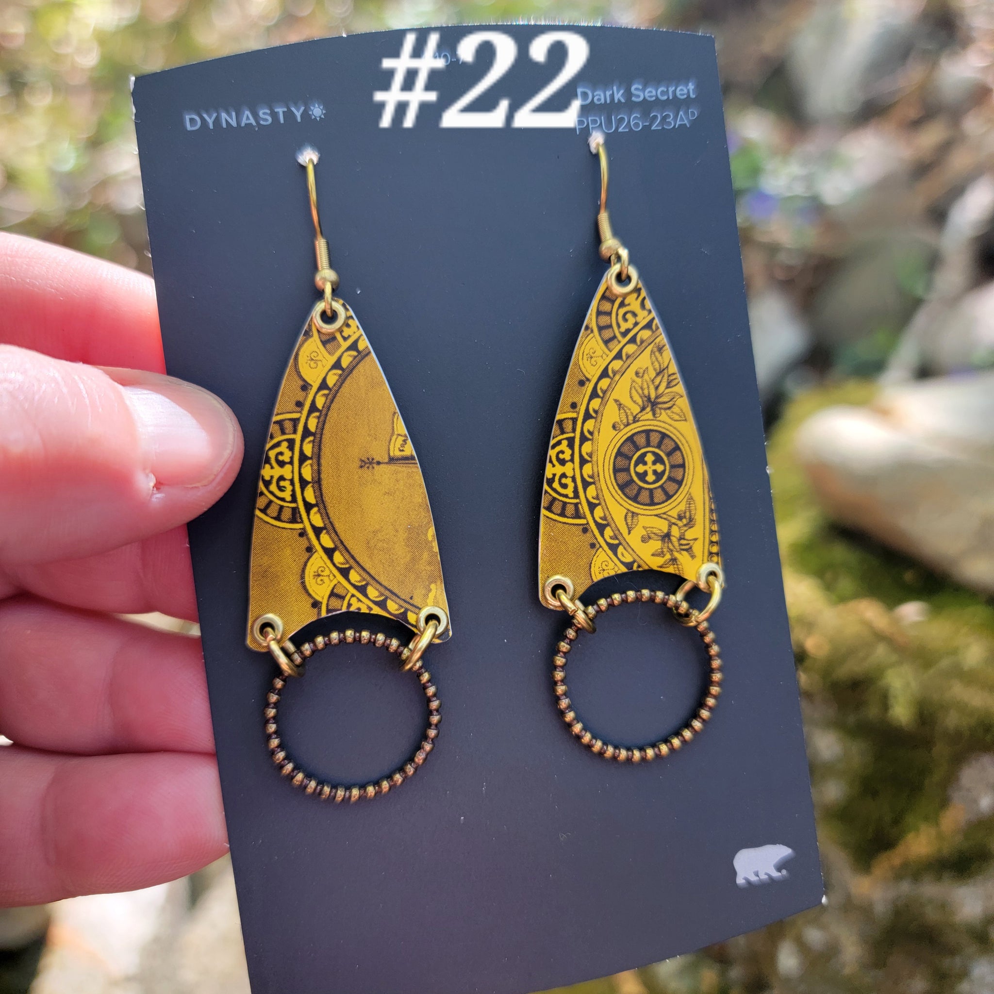 Old Timey Font Collection - Repurposed Vintage Tin Earrings