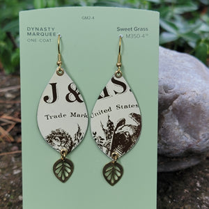 J.P. Coates Thread Collection - Repurposed Tin Earrings