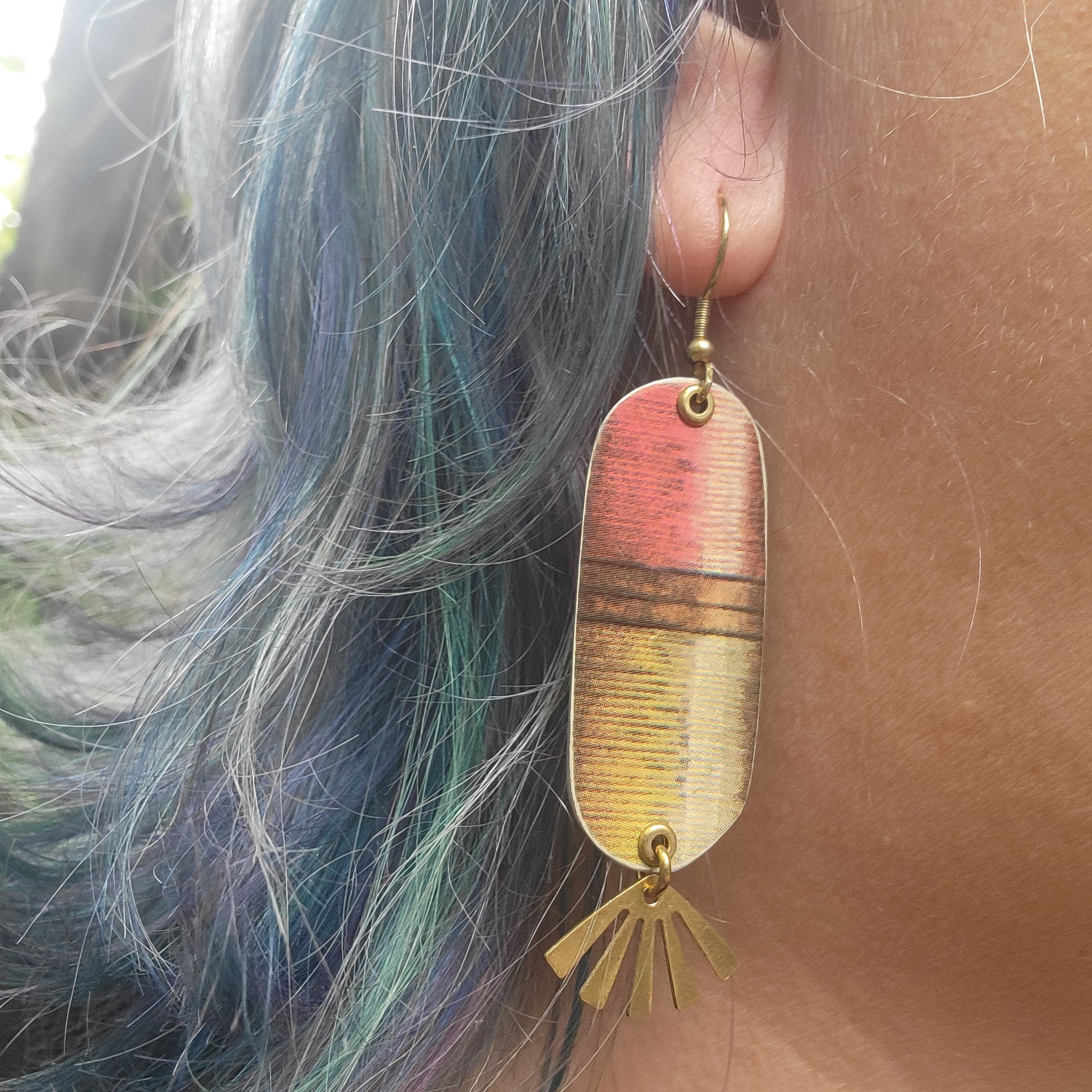 J.P. Coates Thread Collection - Repurposed Tin Earrings
