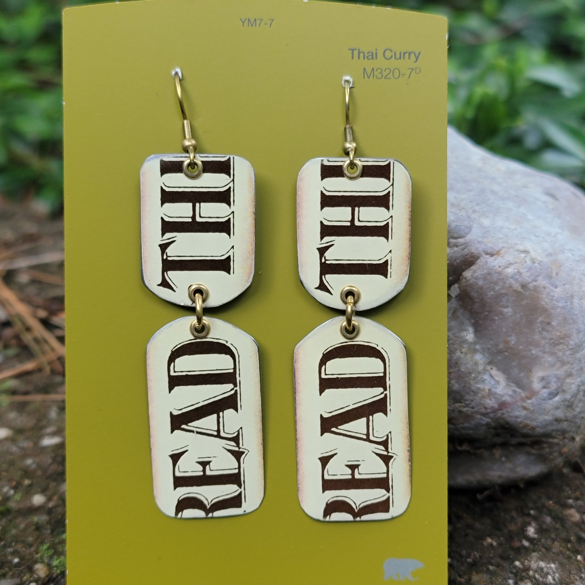 J.P. Coates Thread Collection - Repurposed Tin Earrings