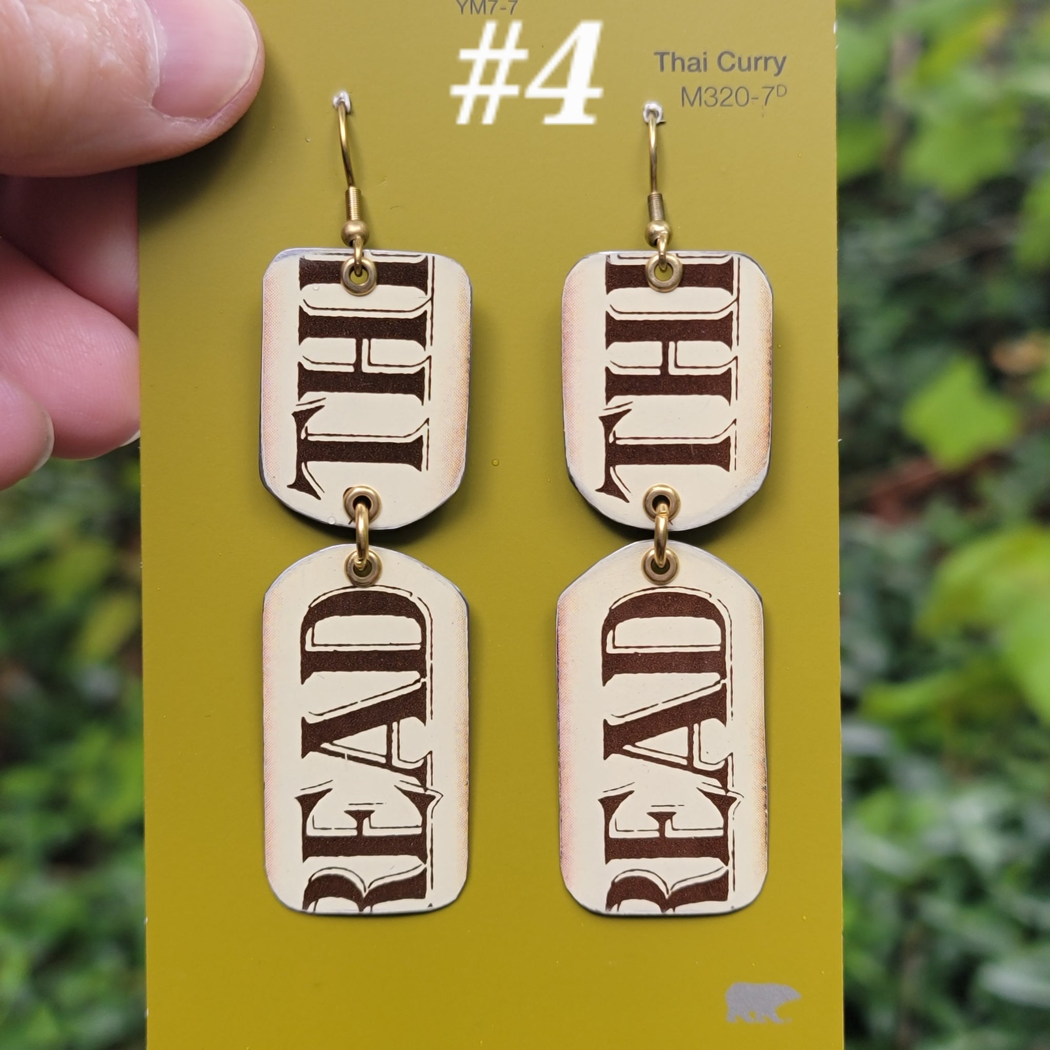 J.P. Coates Thread Collection - Repurposed Tin Earrings