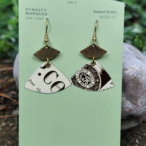 J.P. Coates Thread Collection - Repurposed Tin Earrings