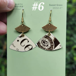 J.P. Coates Thread Collection - Repurposed Tin Earrings