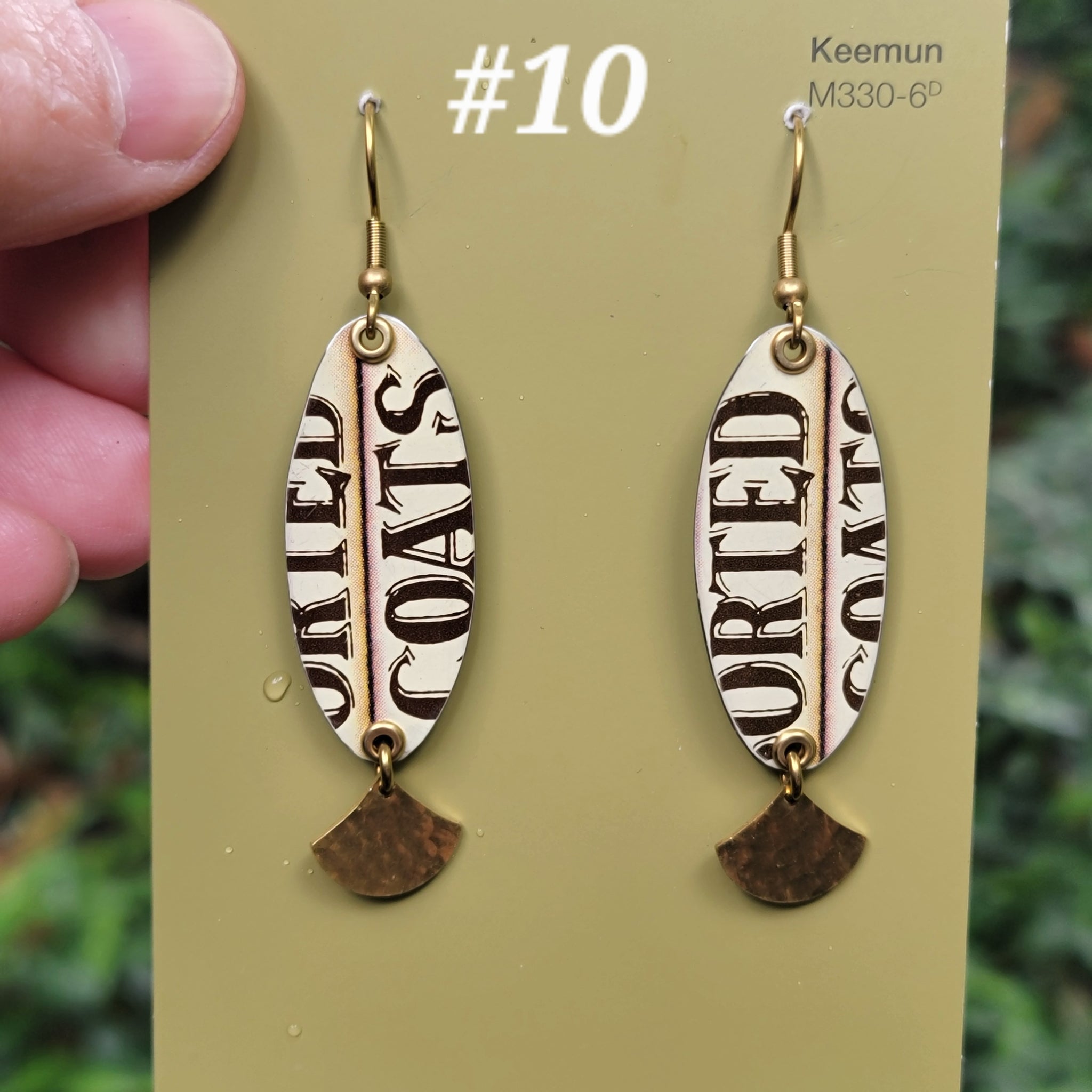 J.P. Coates Thread Collection - Repurposed Tin Earrings