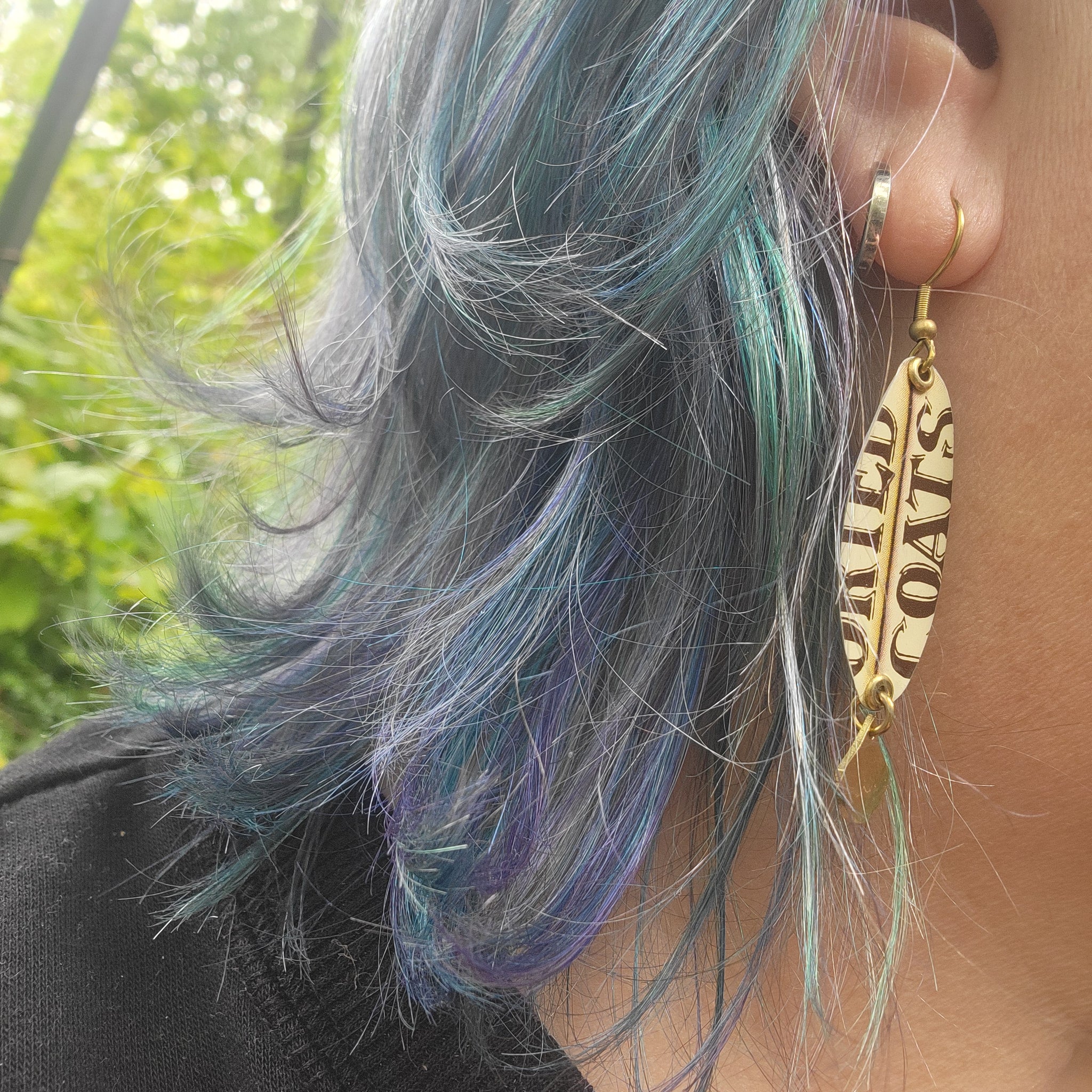 J.P. Coates Thread Collection - Repurposed Tin Earrings