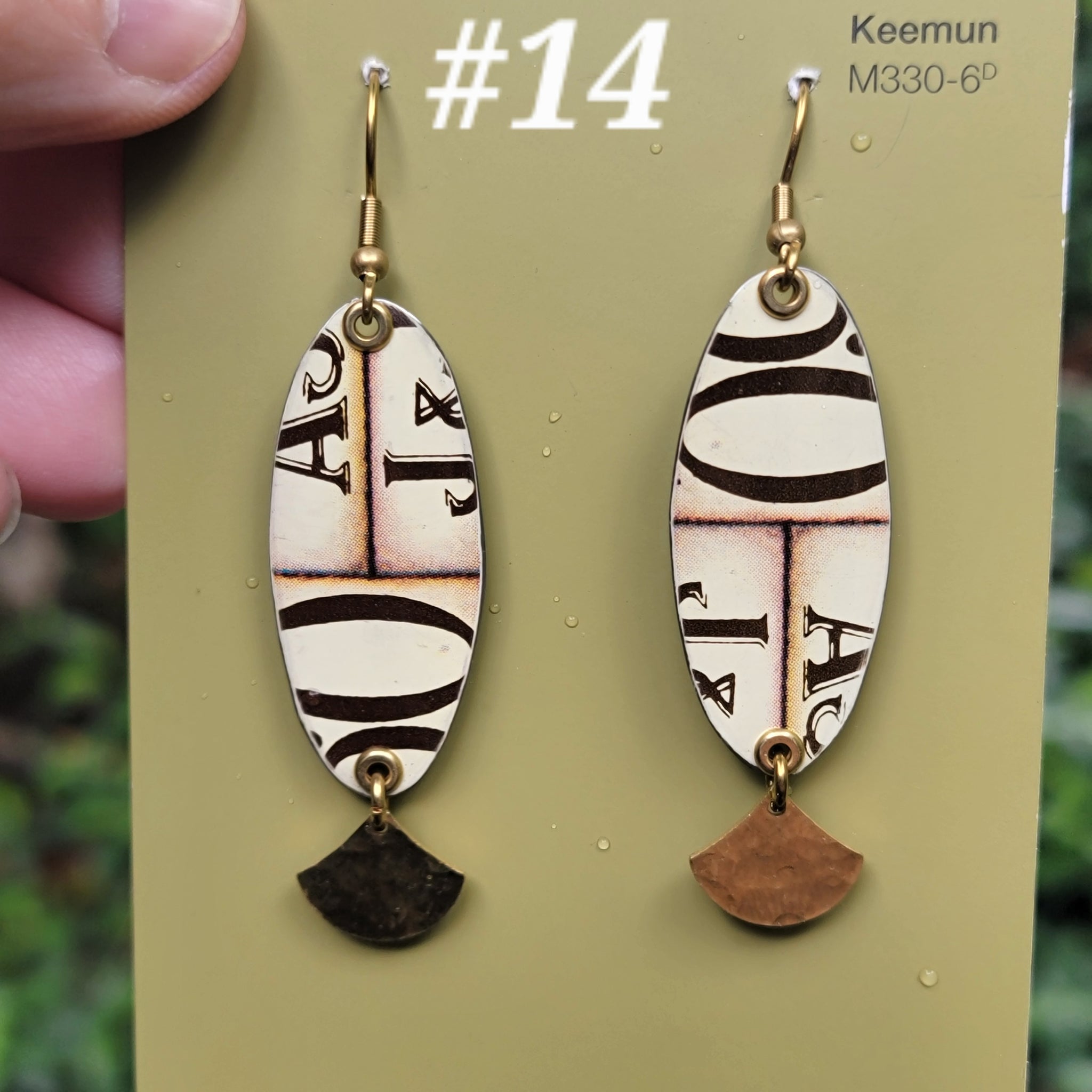 J.P. Coates Thread Collection - Repurposed Tin Earrings