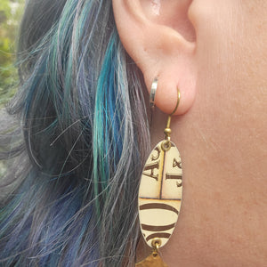J.P. Coates Thread Collection - Repurposed Tin Earrings