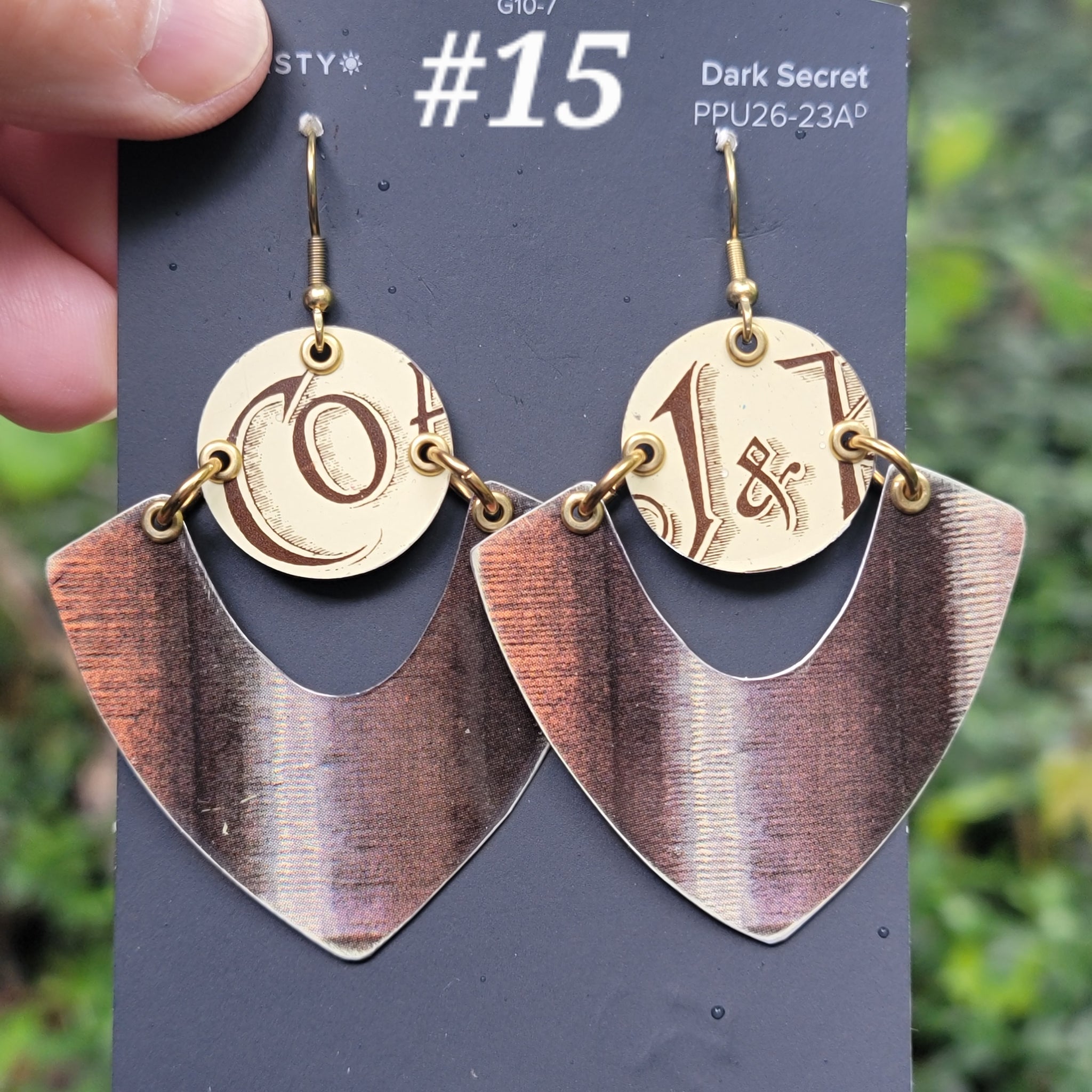 J.P. Coates Thread Collection - Repurposed Tin Earrings