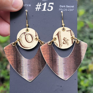 J.P. Coates Thread Collection - Repurposed Tin Earrings