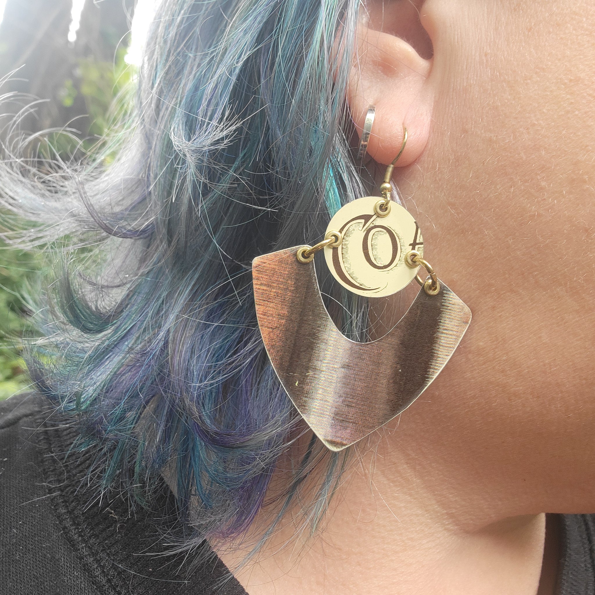 J.P. Coates Thread Collection - Repurposed Tin Earrings