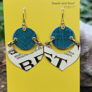 J.P. Coates Thread Collection - Repurposed Tin Earrings