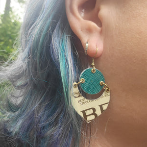 J.P. Coates Thread Collection - Repurposed Tin Earrings
