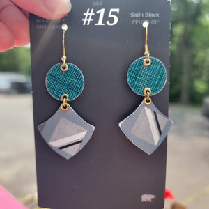 Modes 1930 Fashion Model Collection - Repurposed Tin Earrings