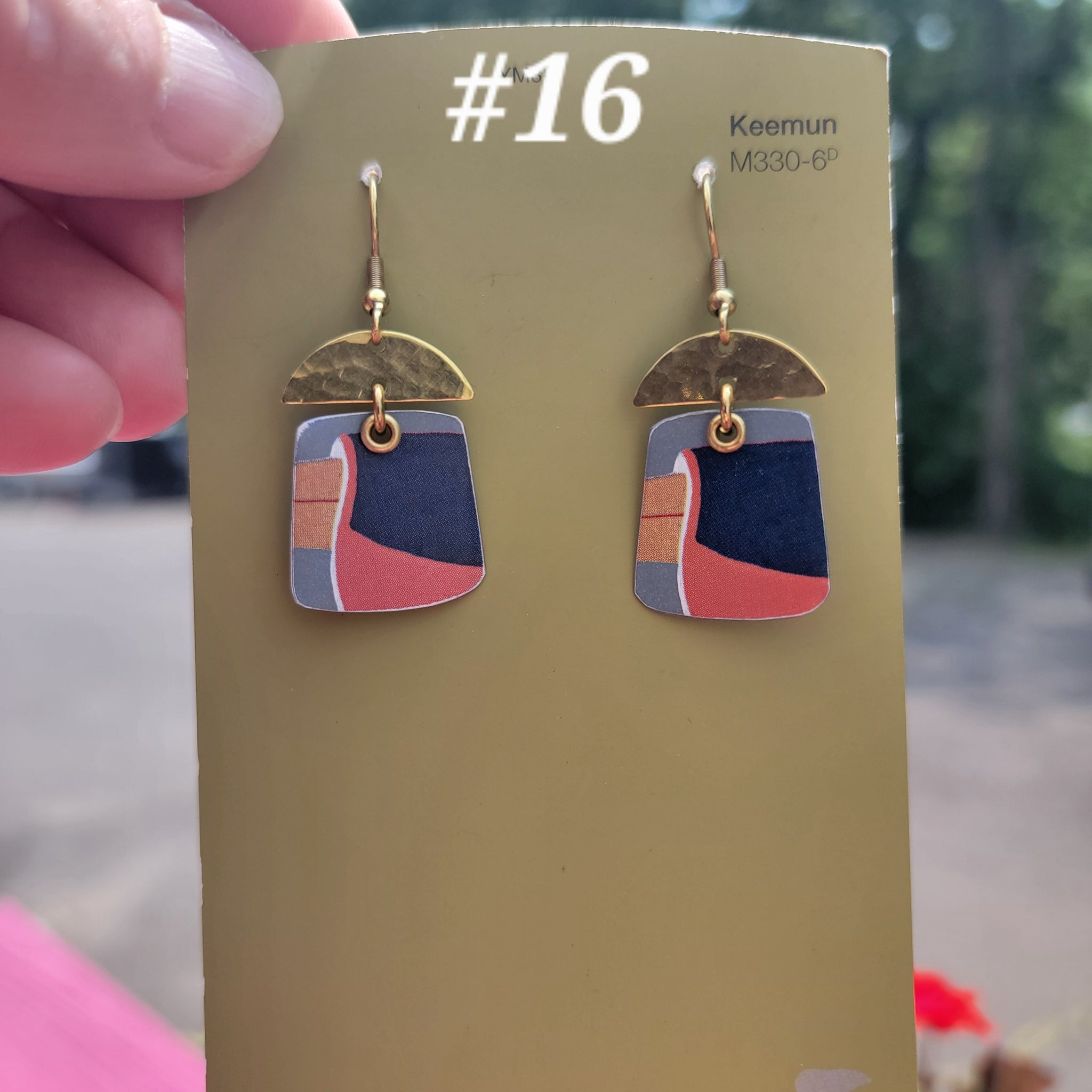 Modes 1930 Fashion Model Collection - Repurposed Tin Earrings