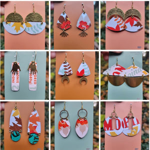 Fall Pastels Collection - Repurposed Tin Earrings