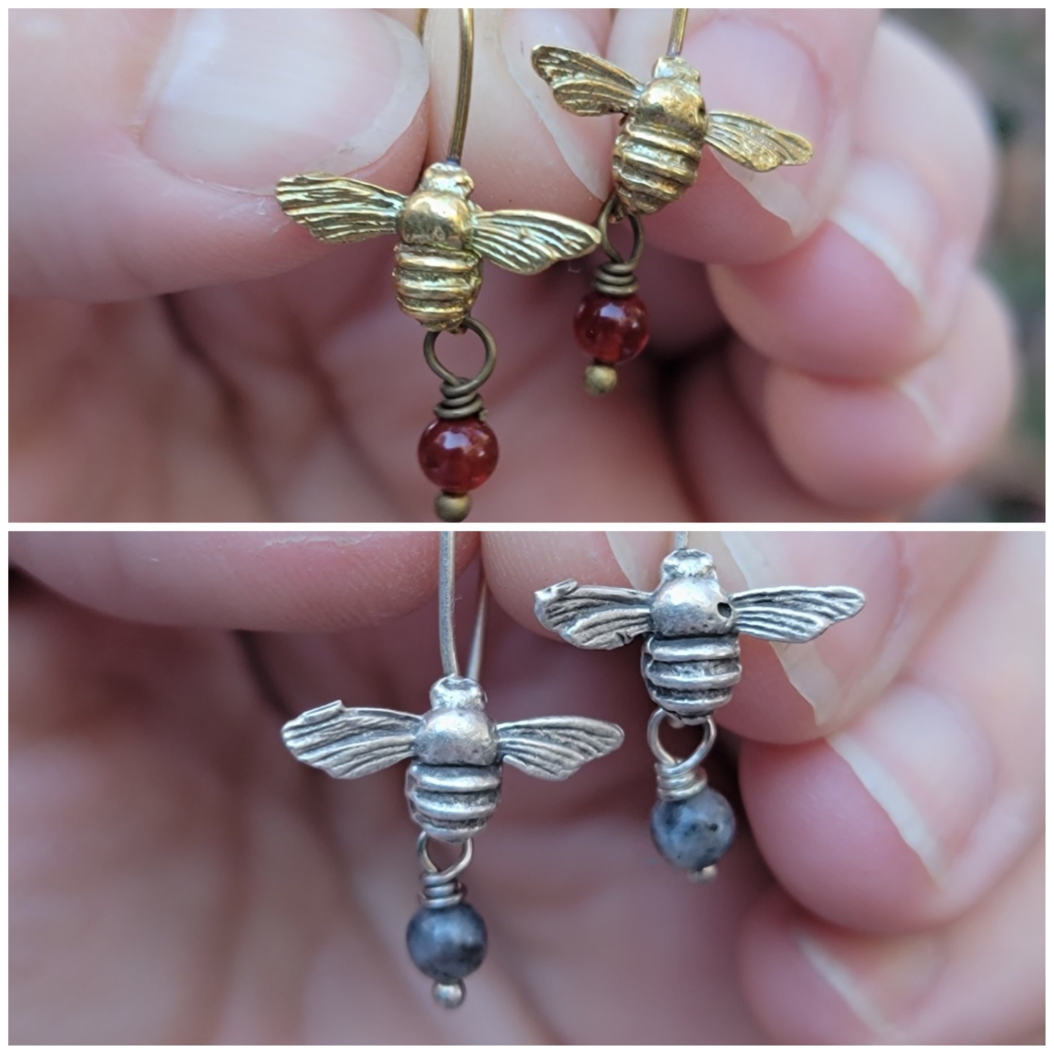 Tiny Honeybee Dangle Earrings