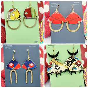 Cheerful Collection - Repurposed Vintage Tin Earrings