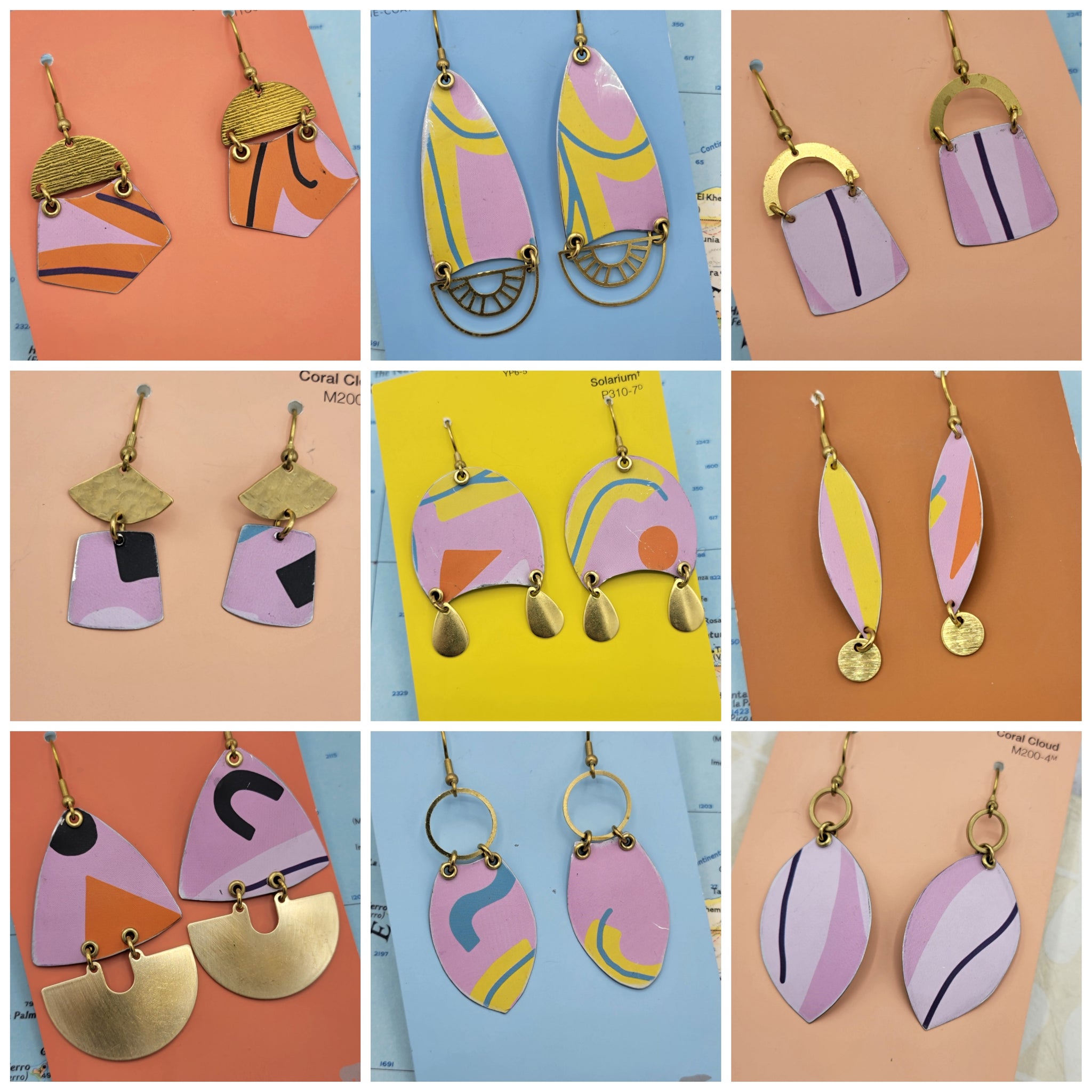 Gelato Collection - Repurposed Tin Earrings