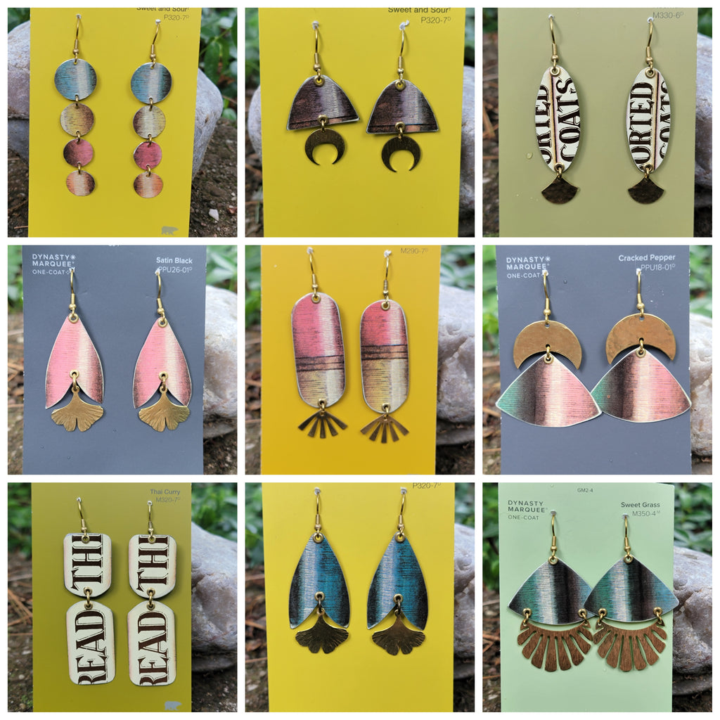 J.P. Coates Thread Collection - Repurposed Tin Earrings