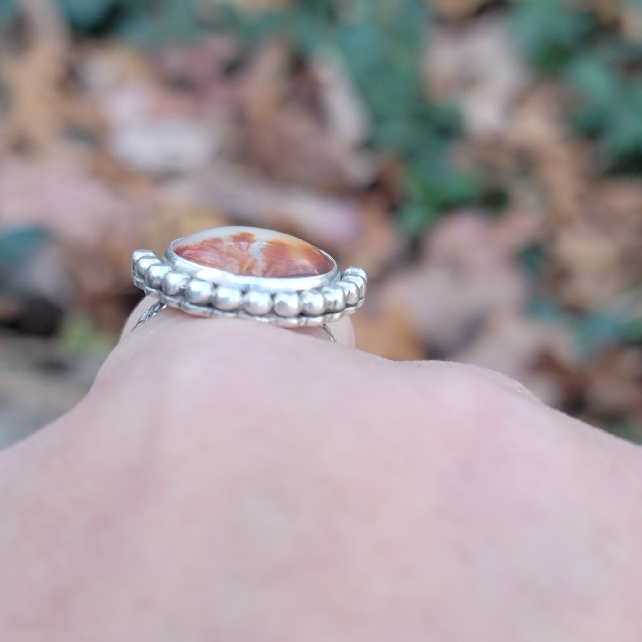 Dendritic Agate Gemstone Ring Collection in Sterling Silver