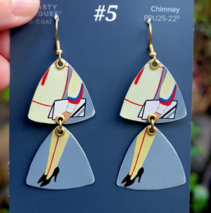 Modes 1930 Fashion Model Collection - Repurposed Tin Earrings