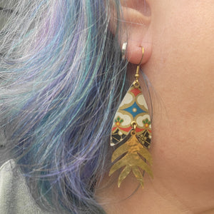 Mid Century Tea Tin Collection - Repurposed Vintage Tin Earrings