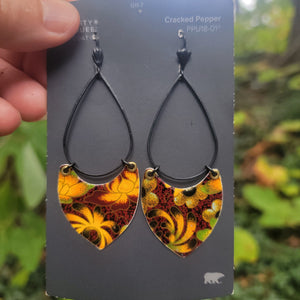 Goldenrod Harvest Collection - Repurposed Vintage Tin Earrings