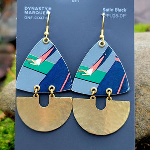 Modes 1930 Fashion Model Collection - Repurposed Tin Earrings
